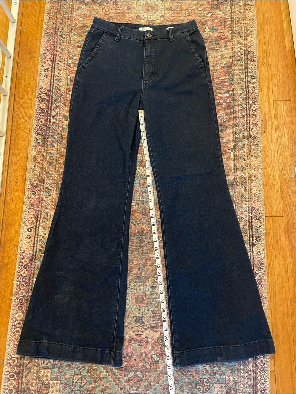 Sofia by Sofia Vergara Dark Blue Wide Leg Trouser Jeans
